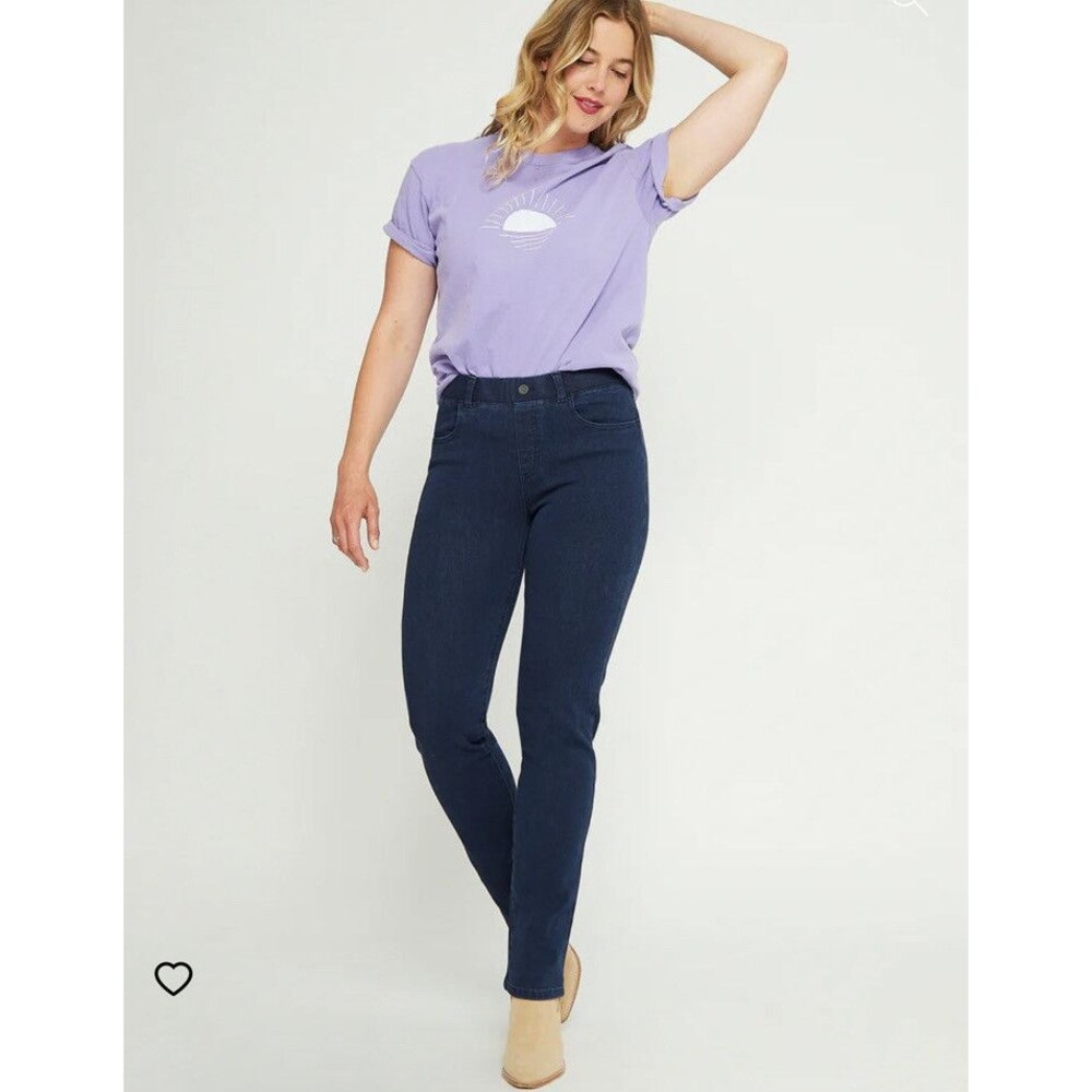 Betabrand Jeans Women's Medium Petite Stretch Mid Rise Yoga Denim 4 Pocket